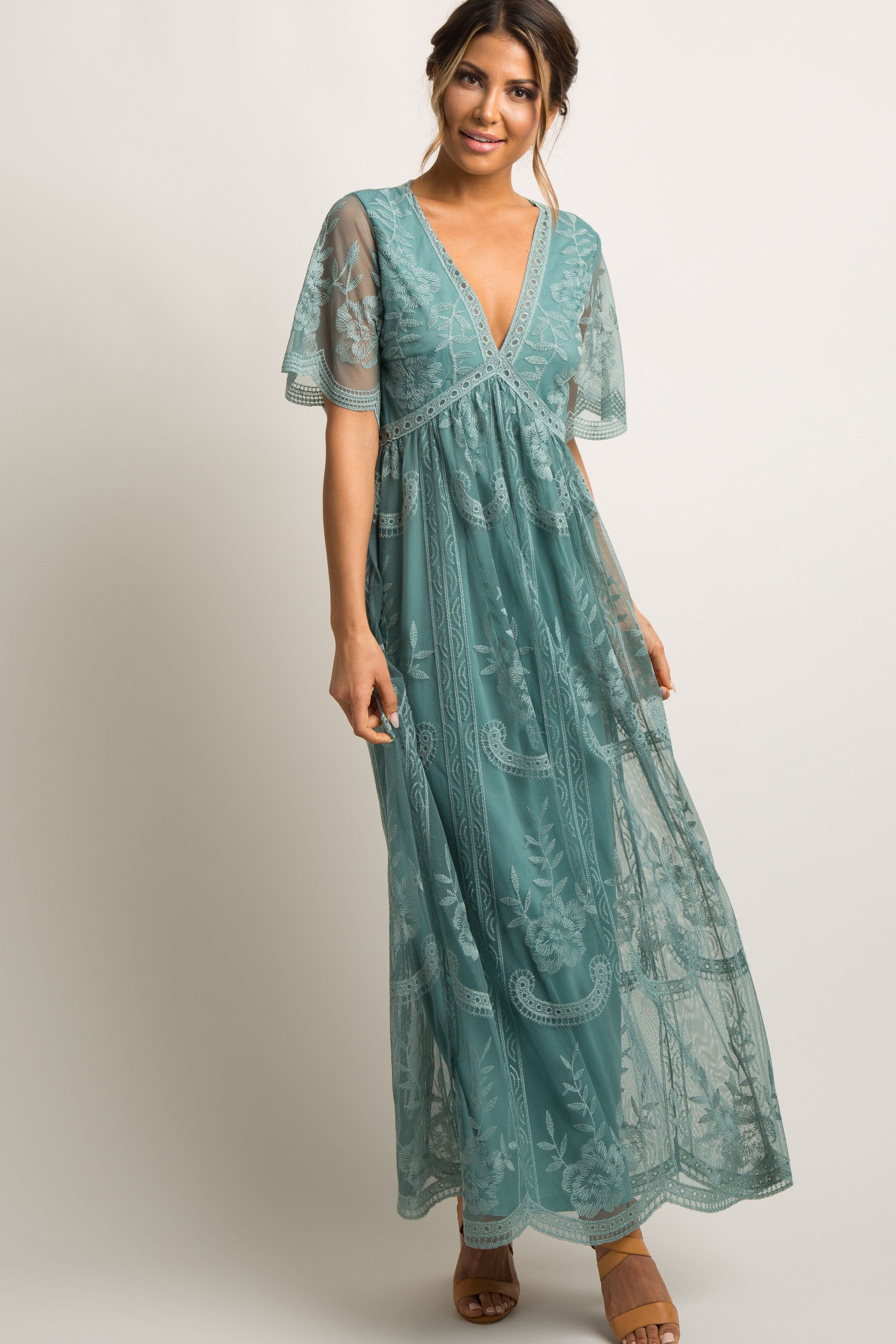 Lace overlay Dress Maxi